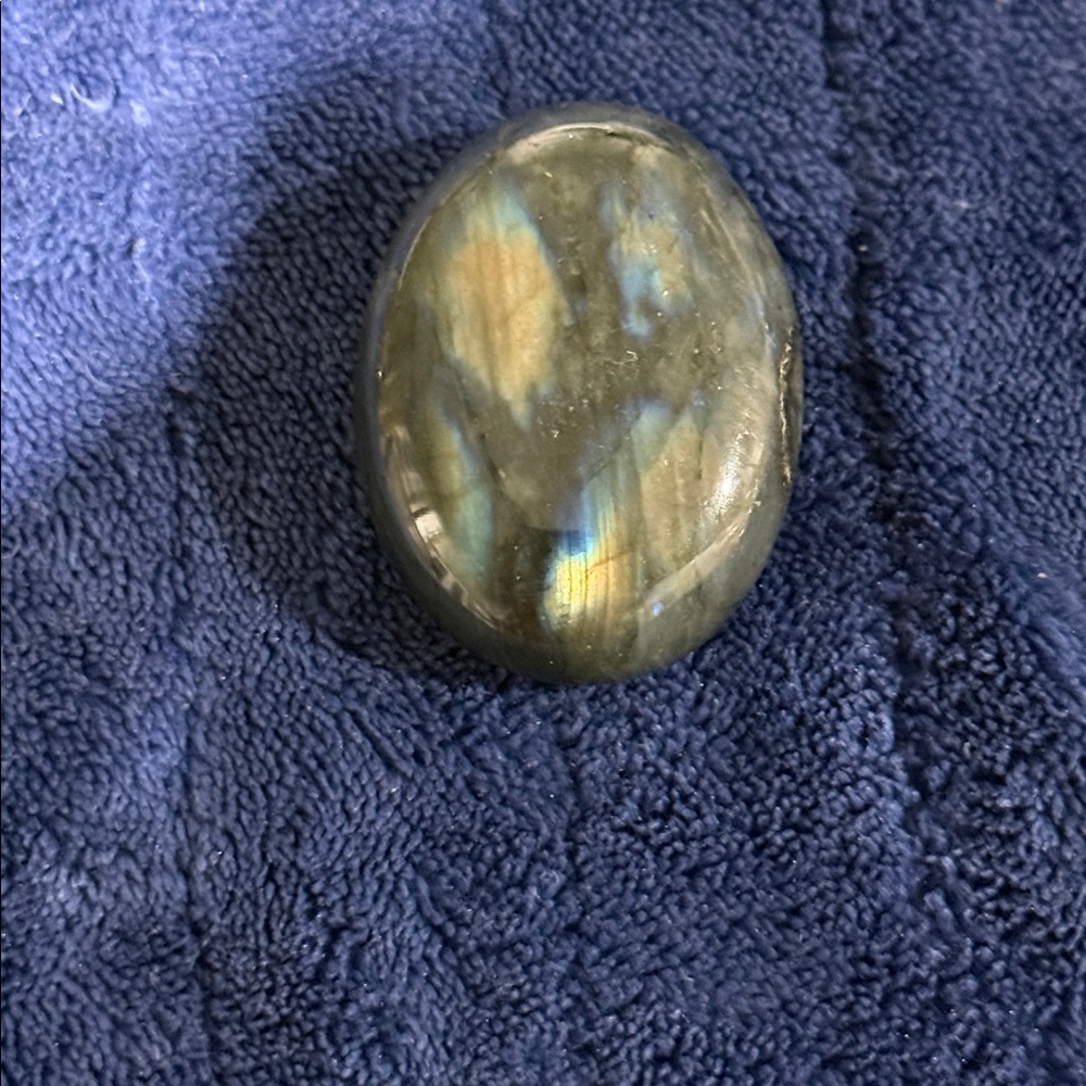 Labradorite Polished Palm Stone - Blue-Green-gold Sheen